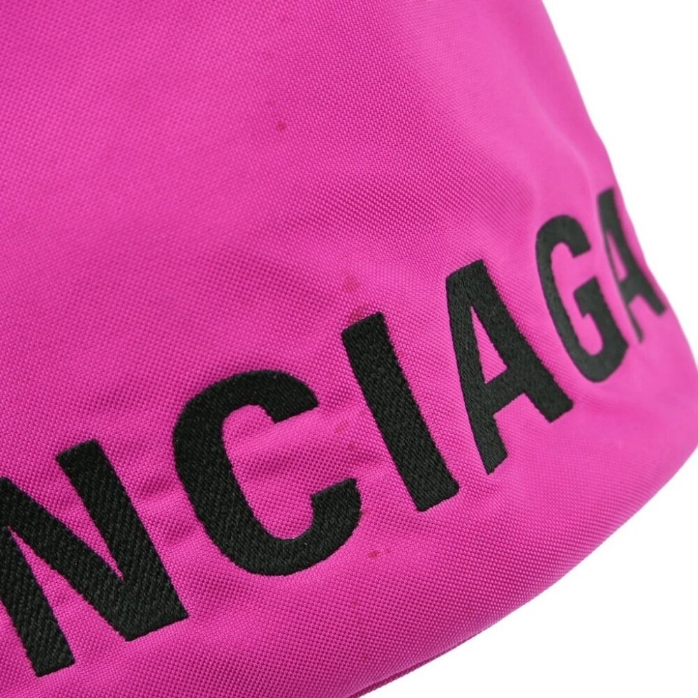 BUYIT Balenciaga Pink Nylon Wheel XS Shoulder Bag NQ04007 - Picture 3 of 6